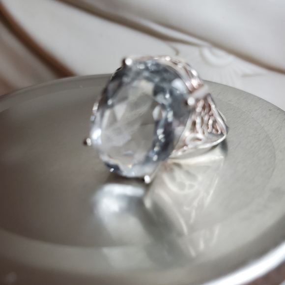 Crystal Sterling Silver Ring - Picture 3 of 5